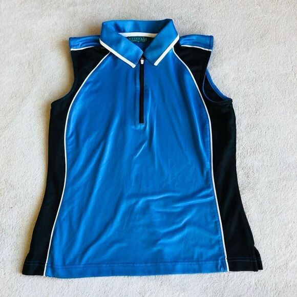 Astra Classic Women’s 1/4 Zippered Collared Sleeveless Golf Shirt - Picture 1 of 9